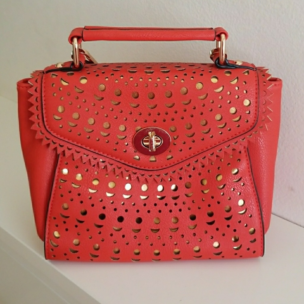 Melie Blanco Sophia Laser Cut Handbag